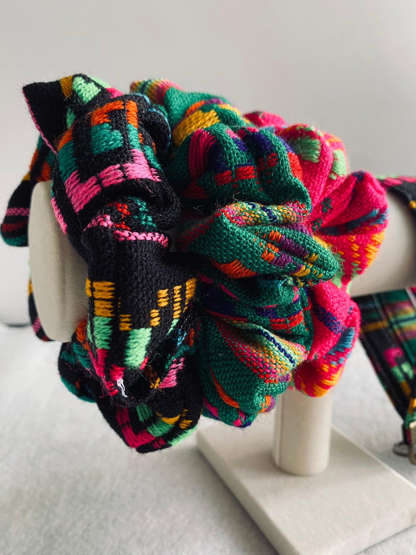 Pink Mexican Cambaya Scrunchie